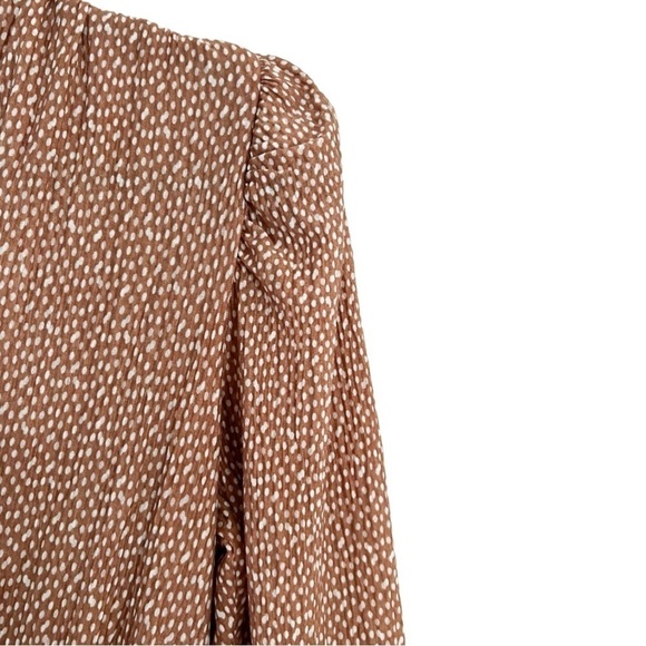 SABINA MUSAYEV Maxi Polka Dot Mocha Carmel Dress Sz S - Picture 6 of 9